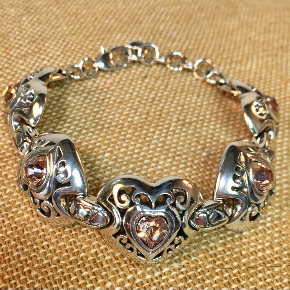 Brighton Bracelet Divinity Heart Pink Crystal